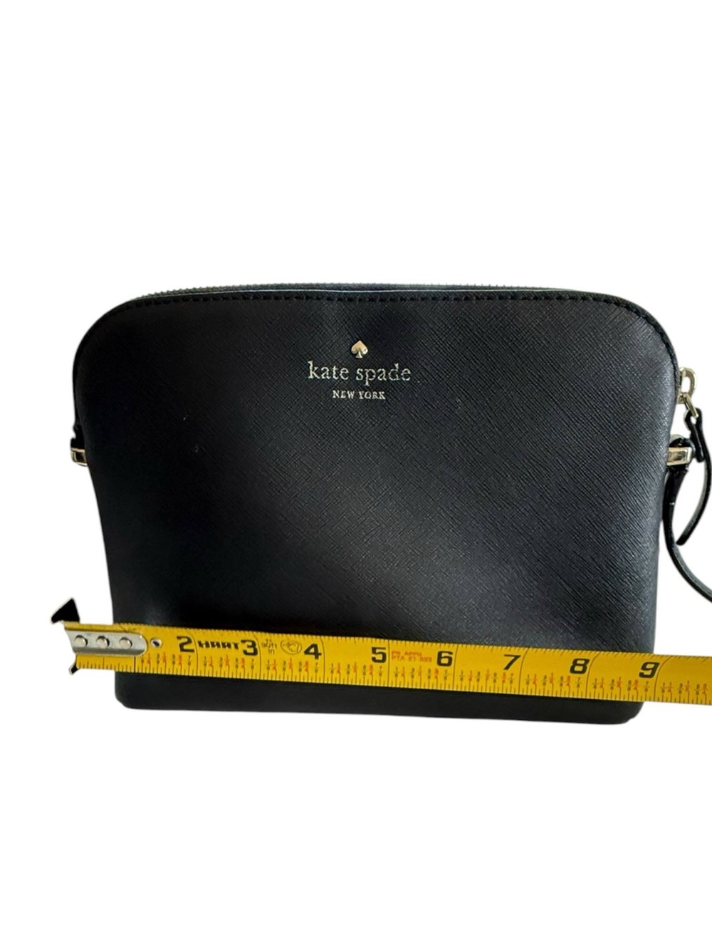 Kate Spade New York Black Textured Crossbody Bag Polka Dot - Picture 11 of 12